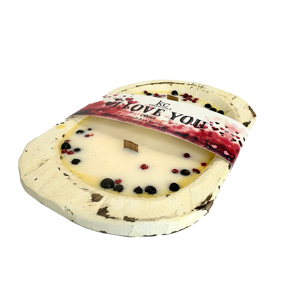 I Love You - Dough Bowl Candle in Antique White