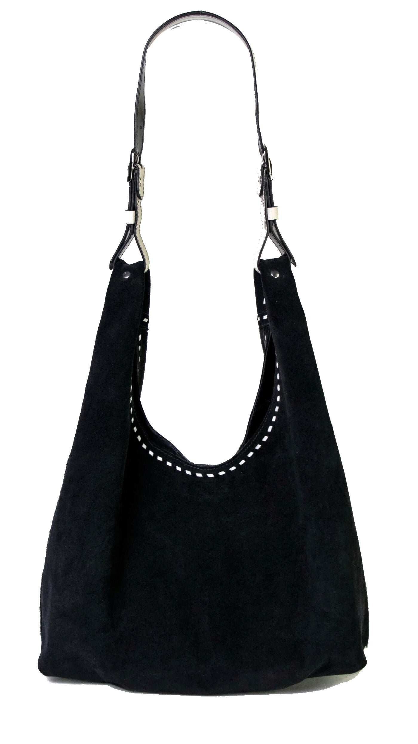 Park N/S Medium suede tote bag in black - The Row | Mytheresa