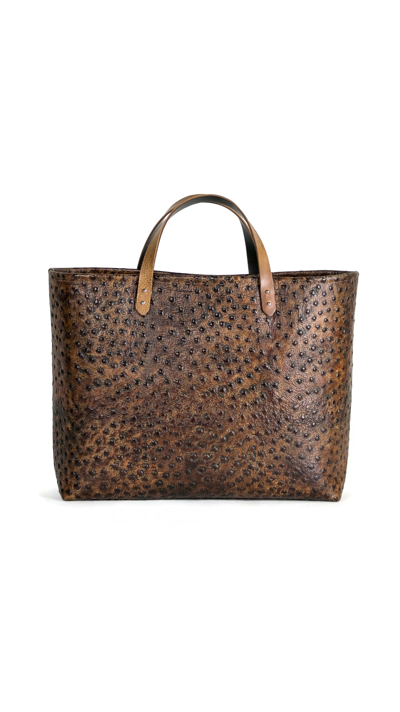 Ostrich discount embossed handbags